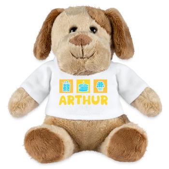 Arthur en cadeau - Chien en peluche Helge MiniFeet® - blanc - Devant
