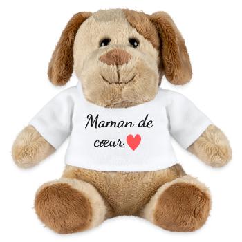 Maman de Coeur - Chien en peluche Helge MiniFeet® - blanc - Devant