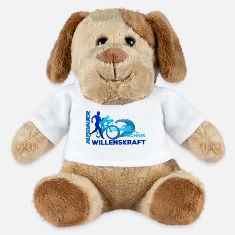 Triathlon - Ausdauer - Technik - Willenskraft - MiniFeet® Hund Helge - Weiß