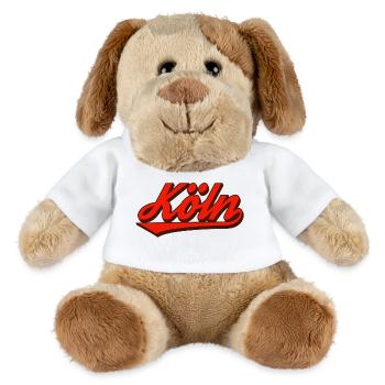 Logo rétro Script de Cologne Rouge - Chien en peluche Helge MiniFeet® - blanc - Devant