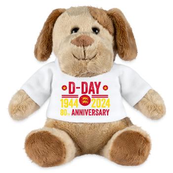 Normandy D-Day 80th Anniversary 1944 2024 - MiniFeet® Dog Helge - white - Front