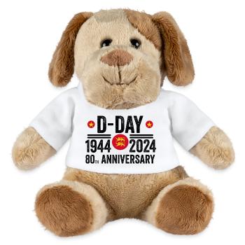 Normandy D-Day 80th Anniversary 1944 2024 - MiniFeet® Dog Helge - white - Front