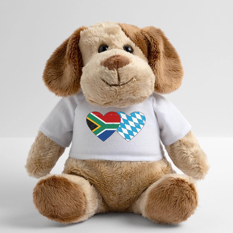 Afrique du Sud Drapeau de Bavière coeur utilisé Chien en peluche Helge MiniFeet®