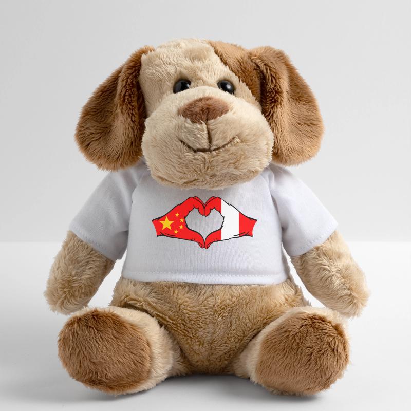 China Peru Flag Heart Shape MiniFeet® Dog Helge