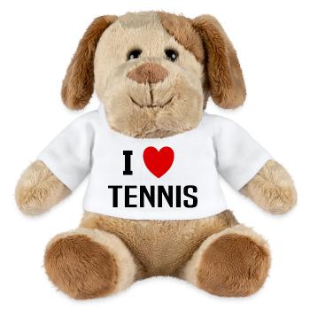 I love Tennis - MiniFeet® Dog Helge - white - Front