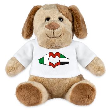 Italien Vereinigte Arabische Emirate Flagge Herz - MiniFeet® Hund Helge - Weiß - Vorne