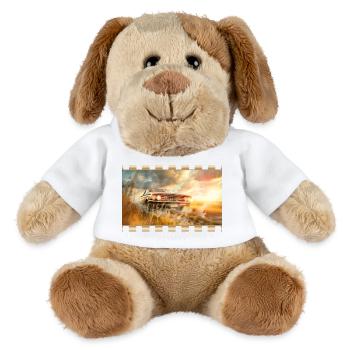 Retro-Muscle-Car in kinoreifer Action - MiniFeet® Hund Helge - Weiß - Vorne