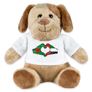 Bangladesh United Arab Emirates Heart - MiniFeet® Dog Helge - white - Front