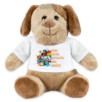 Good man takes care of himself - cooking joy - MiniFeet® Dog Helge - white - Front