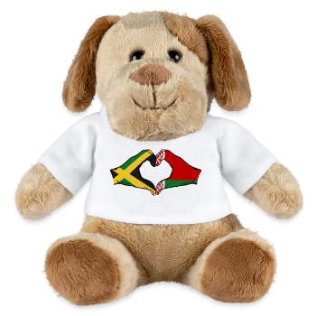 Jamaika Belarus Hände Herzform - MiniFeet® Hund Helge - Weiß - Vorne