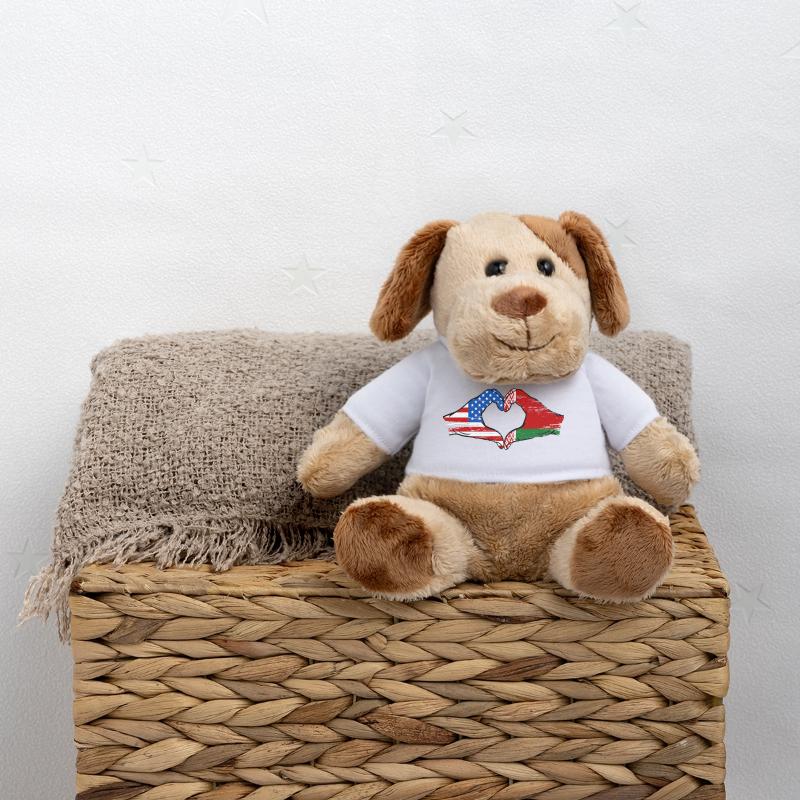 États-Unis Biélorussie drapeau mains forme de coeur utilisé Chien en peluche Helge MiniFeet®