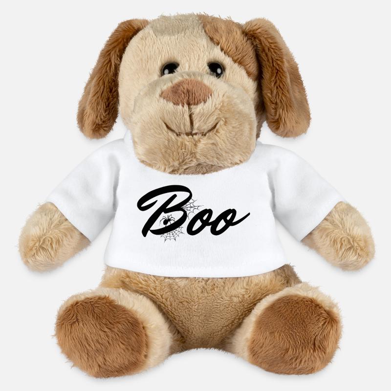 Boo Halloween Lettering with Spider Web - MiniFeet® Dog Helge - white
