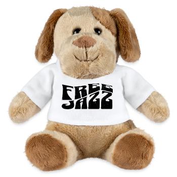 Logo du jazz libre - Chien en peluche Helge MiniFeet® - blanc - Devant