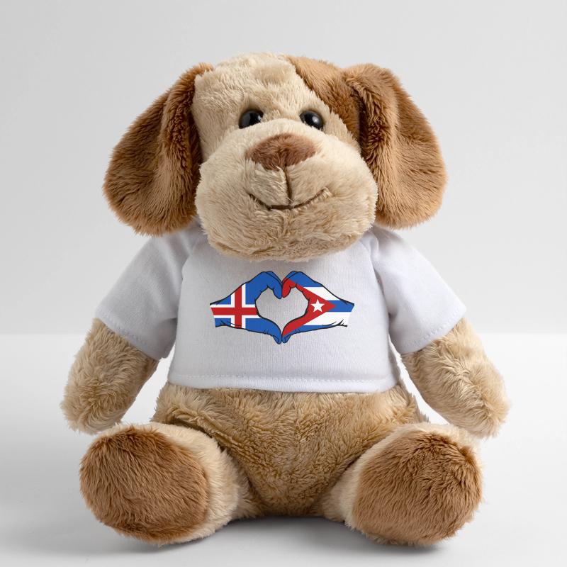 Drapeau de l’île de Cuba mains de cœur Chien en peluche Helge MiniFeet®