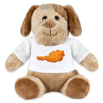 Schnitzel Austria Cult & Favorite Dish - MiniFeet® Dog Helge - white - Front