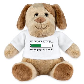 Recharging Social Skills - for white background - MiniFeet® Dog Helge - white - Front