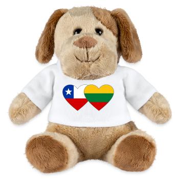Chile_Estland_Flagge_Herz - MiniFeet® Dog Helge - white - Front