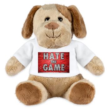 Hate The Game Brick Wall Graffiti - MiniFeet® Dog Helge - white - Front