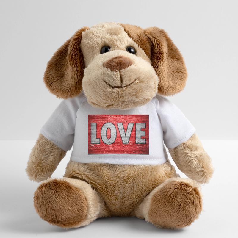Love Brick Wall Graffiti Chien en peluche Helge MiniFeet®