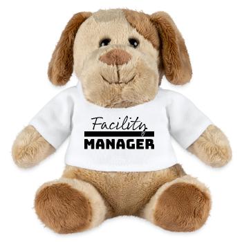 Tshirt Facility Manager schwarz - MiniFeet® Hund Helge - Weiß - Vorne