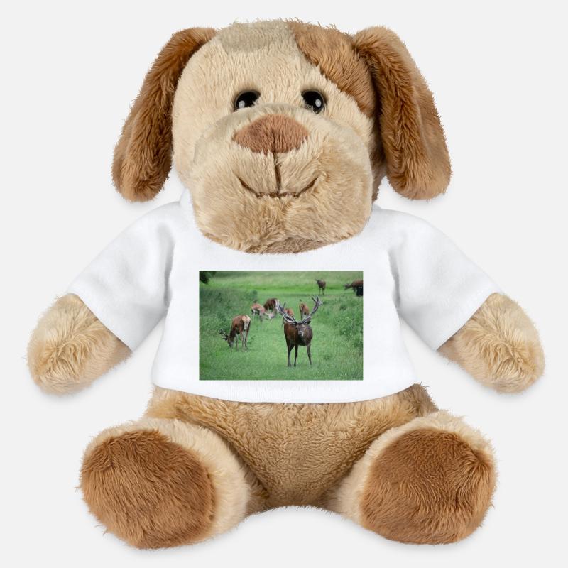 Deer with antlers DSC 0065 - MiniFeet® Dog Helge - white