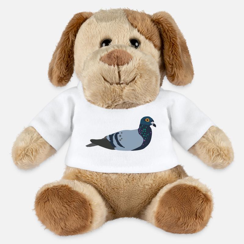 Colombe - Chien en peluche Helge MiniFeet® - blanc