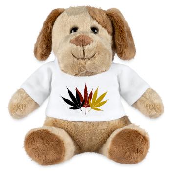 Cannabis Black Red Gold - MiniFeet® Dog Helge - white - Front