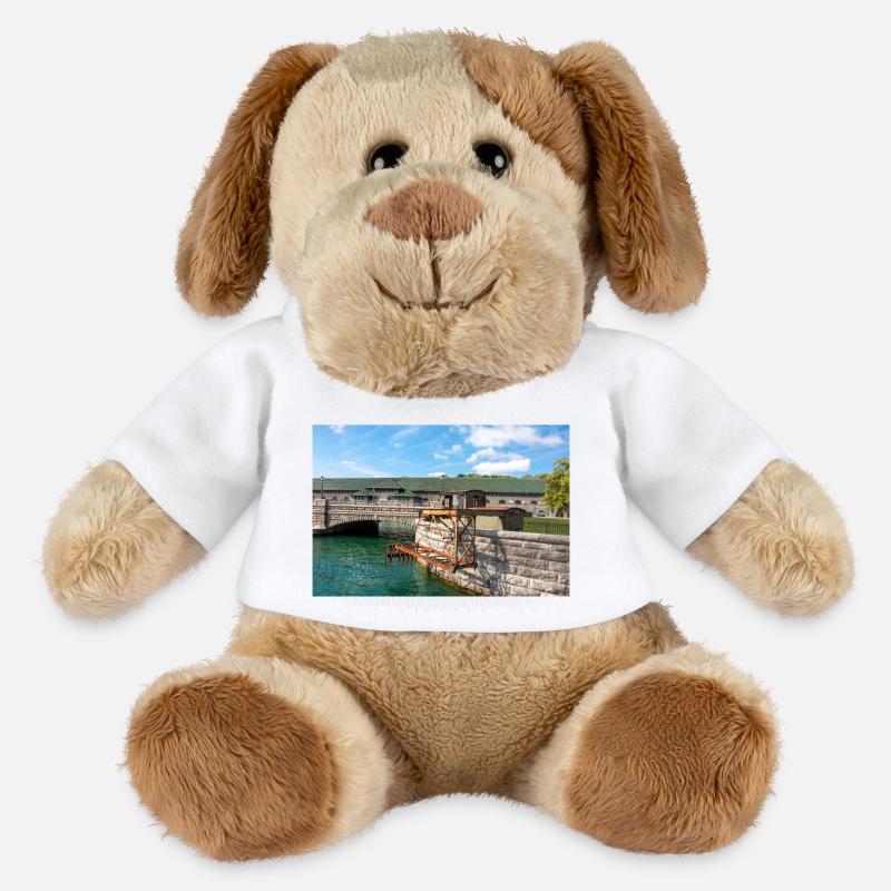 monument industriel Centrale électrique de Niagara Falls - Chien en peluche Helge MiniFeet® - blanc