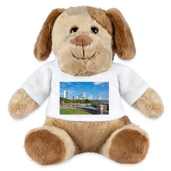 Die Skyline von Niagara City und das Panorama der Niagarafälle - MiniFeet® Hund Helge - Weiß - Vorne