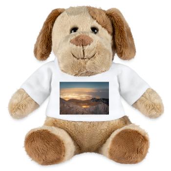 Mt Olympus and nearby towns of Greece at night - MiniFeet® Dog Helge - white - Front