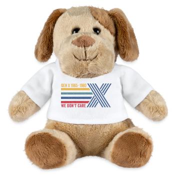 Retro 80er Jahre Gen X Uns ist das egal - MiniFeet® Hund Helge - Weiß - Vorne