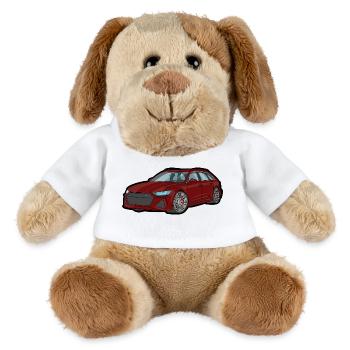 Red Sports Car Silhouette - MiniFeet® Dog Helge - white - Front