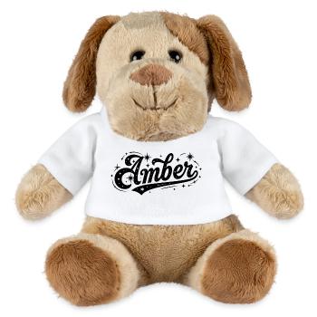 Bernsteinname, erste letzte Familie - MiniFeet® Hund Helge - Weiß - Vorne