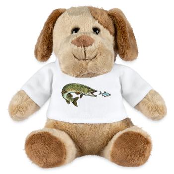 Le brochet chasse le poisson - Chien en peluche Helge MiniFeet® - blanc - Devant