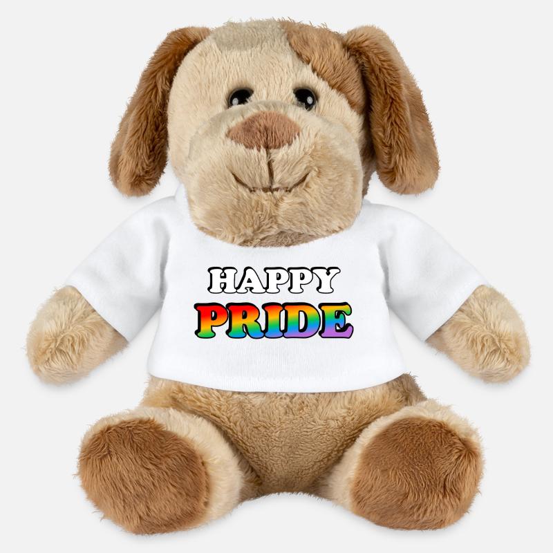 Pride Rainbow Text Design - MiniFeet® Dog Helge - white