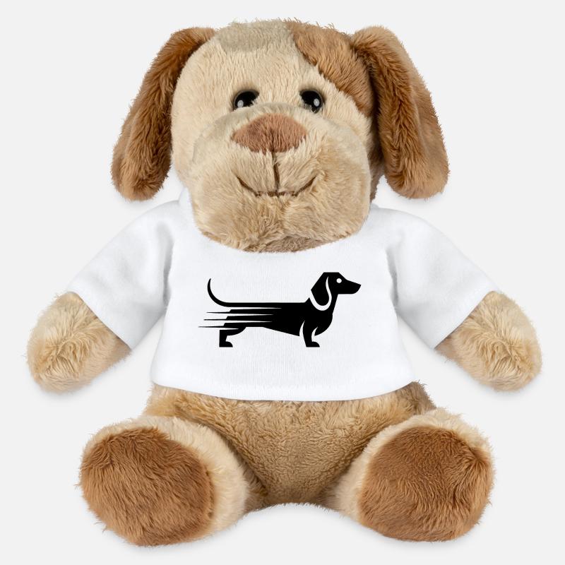 Dackel - Cooles Haustier Logo - MiniFeet® Hund Helge - Weiß