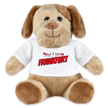 Yes I Love Frankfurt – Pour de vrais fans de Frankfurt - Chien en peluche Helge MiniFeet® - blanc - Devant