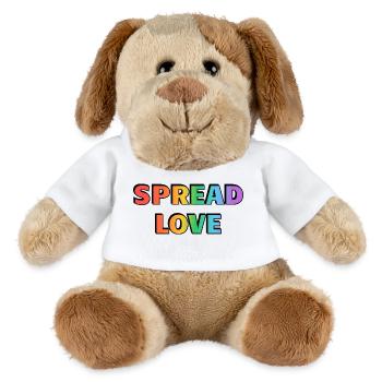 Spread Love Regenbogentypografie - MiniFeet® Hund Helge - Weiß - Vorne