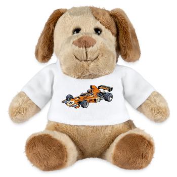Rennwagen Vintage Orange - MiniFeet® Hund Helge - Weiß - Vorne