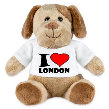 London / I love London - MiniFeet® Dog Helge - white - Front
