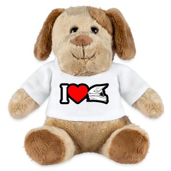 I Heart Helm-Grafik - MiniFeet® Hund Helge - Weiß - Vorne