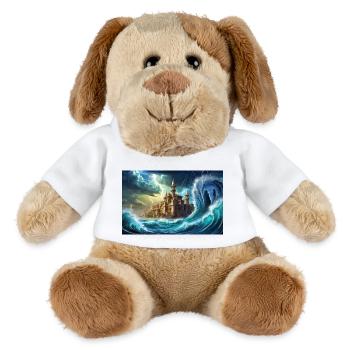 gruselige mythische Orte – Der Untergang von Atlantis - MiniFeet® Hund Helge - Weiß - Vorne