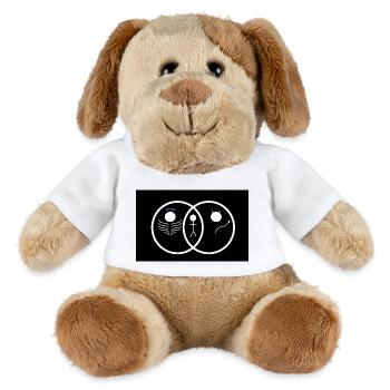Angel or Devil? Cute design Venn diagram - MiniFeet® Dog Helge - white - Front
