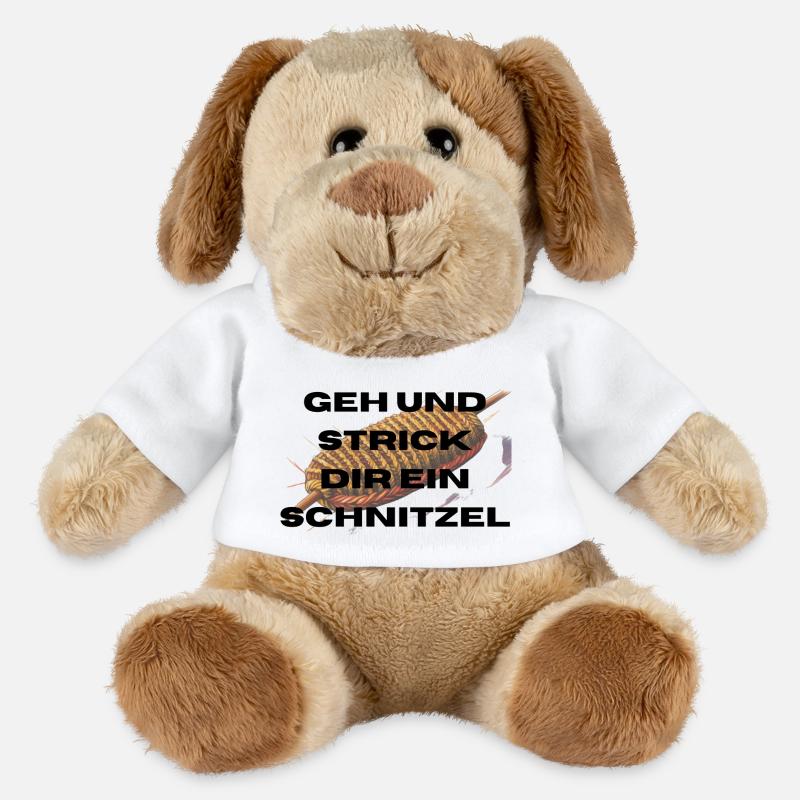 Geh und Strick dir ein Schnitzel - MiniFeet® Hund Helge - Weiß
