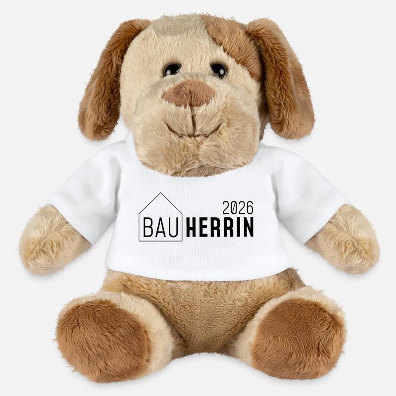 Constructeur 2026 avec maison - Chien en peluche Helge MiniFeet® - blanc