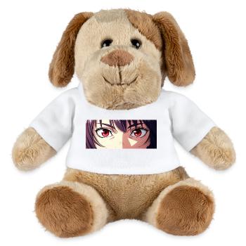 Anime Eyes Red Intense Look Manga Fan - MiniFeet® Dog Helge - white - Front