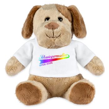 Belle-mère 2026, meilleure belle-mère de tous les temps - Chien en peluche Helge MiniFeet® - blanc - Devant