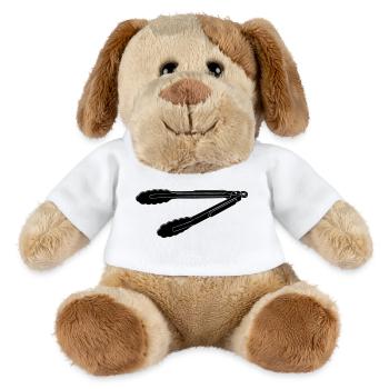 Silhouette des pinces barbecue - Chien en peluche Helge MiniFeet® - blanc - Devant