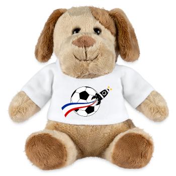 Frankreich Ballon Flagge - MiniFeet® Hund Helge - Weiß - Vorne