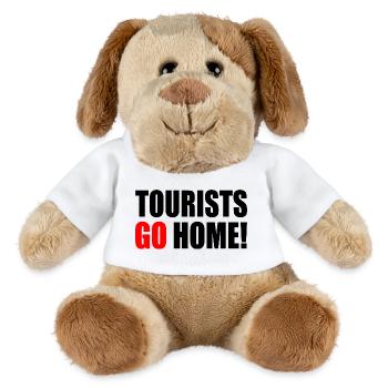 tourists go home - MiniFeet® Dog Helge - white - Front